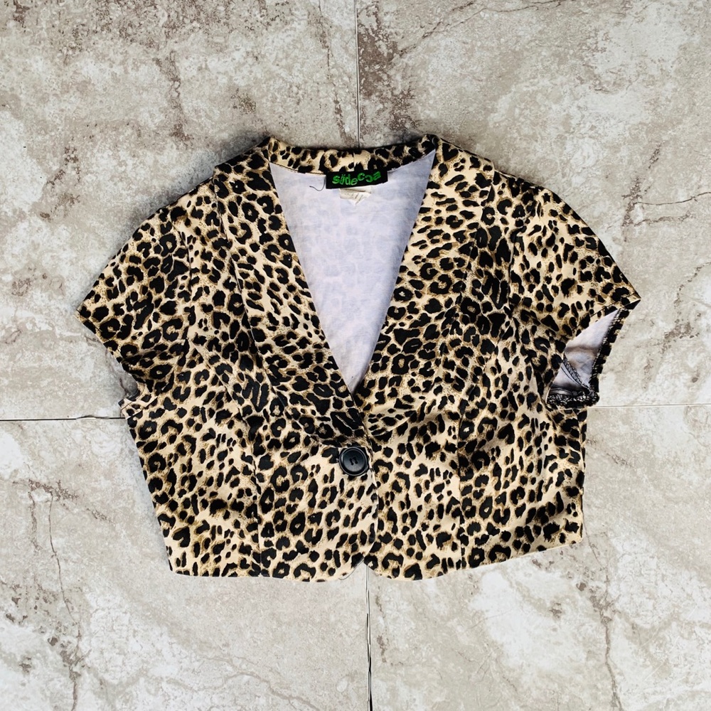 Cute Rockabilly Leopard Print Shrug